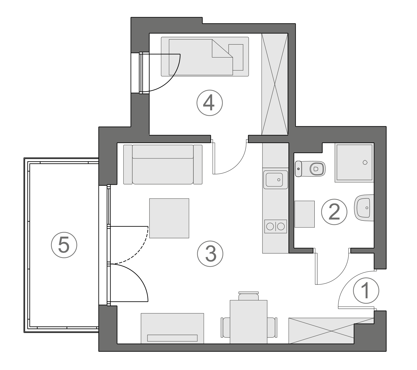 Rzut apartamentu 1-A.2.8