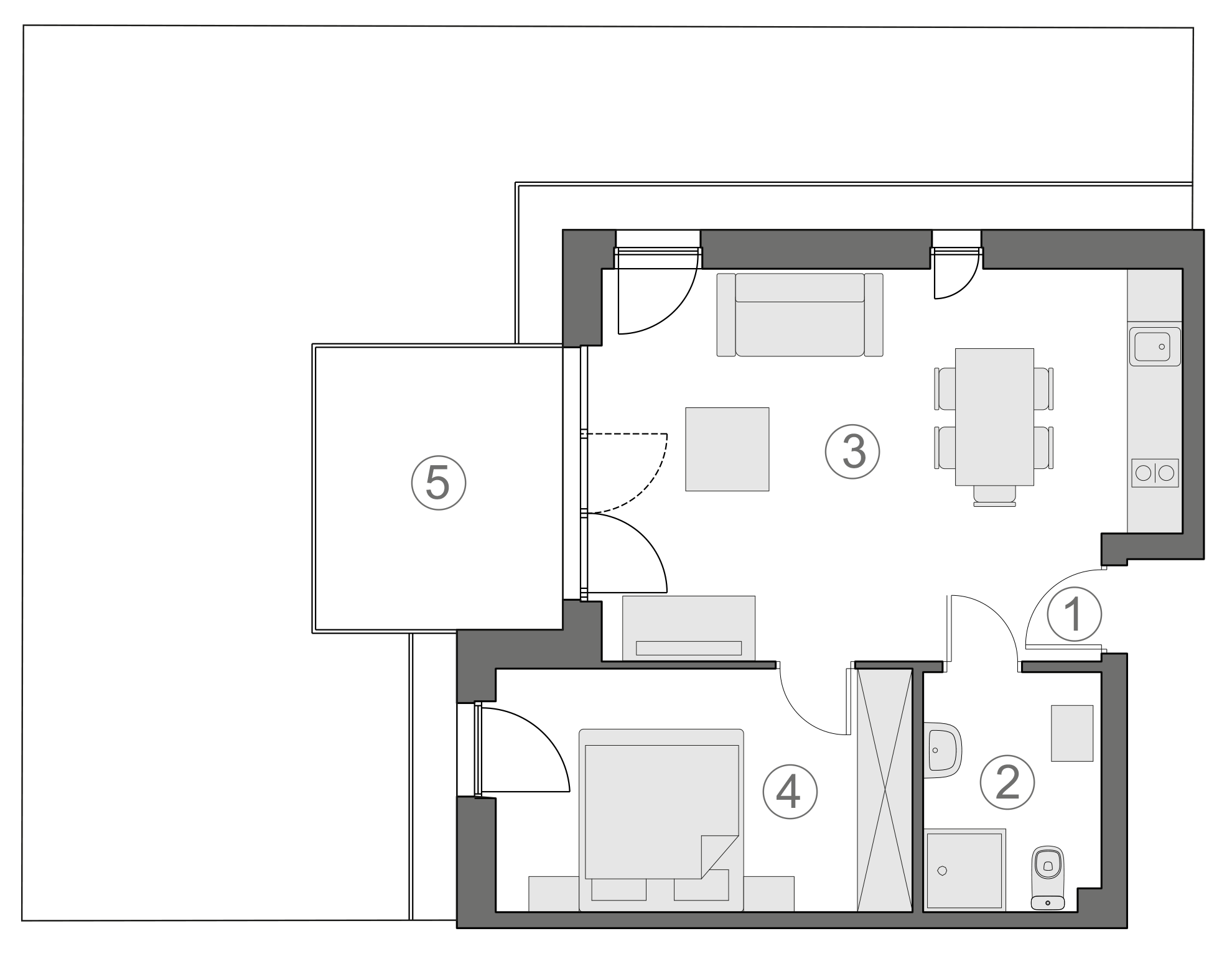 Rzut apartamentu 2-A.0.2
