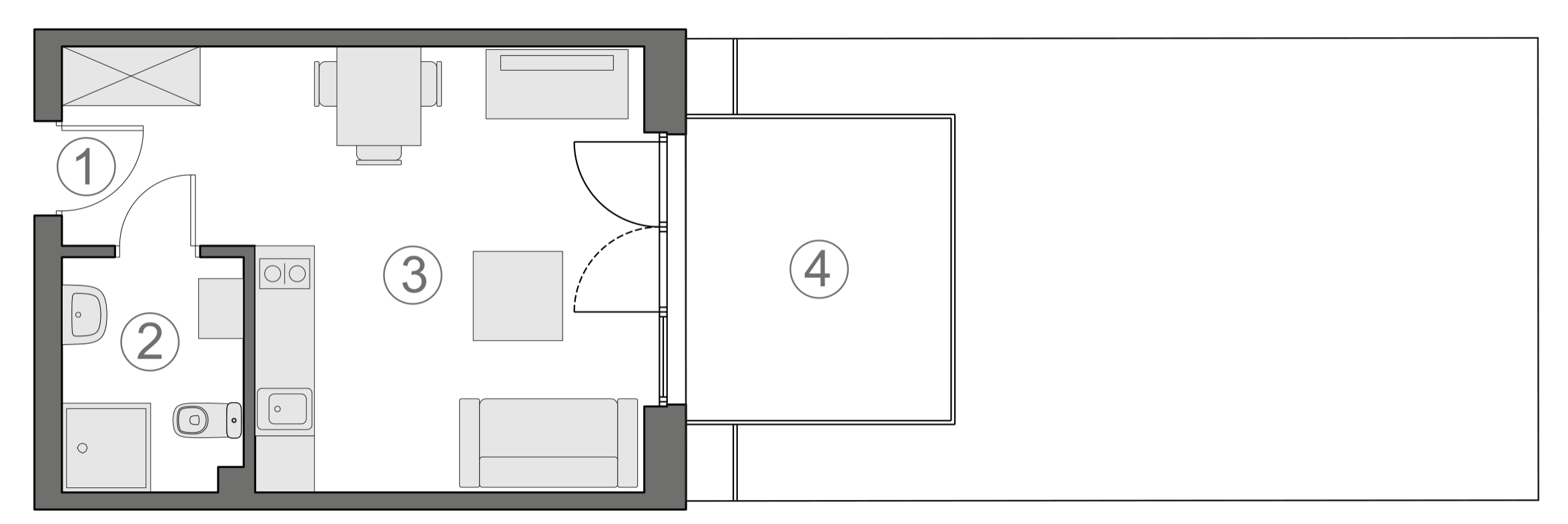 Rzut apartamentu 2-A.0.6