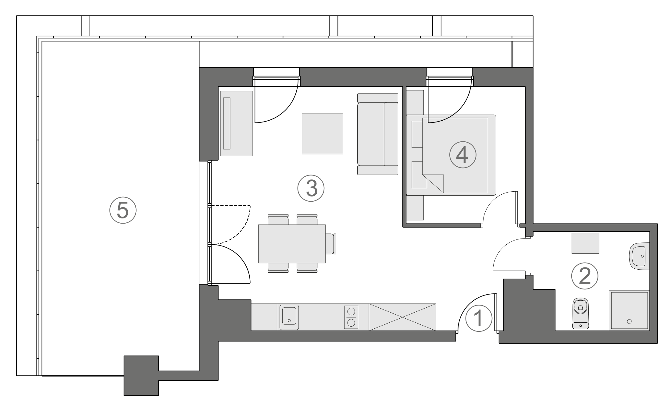 Rzut apartamentu 1-A.4.2