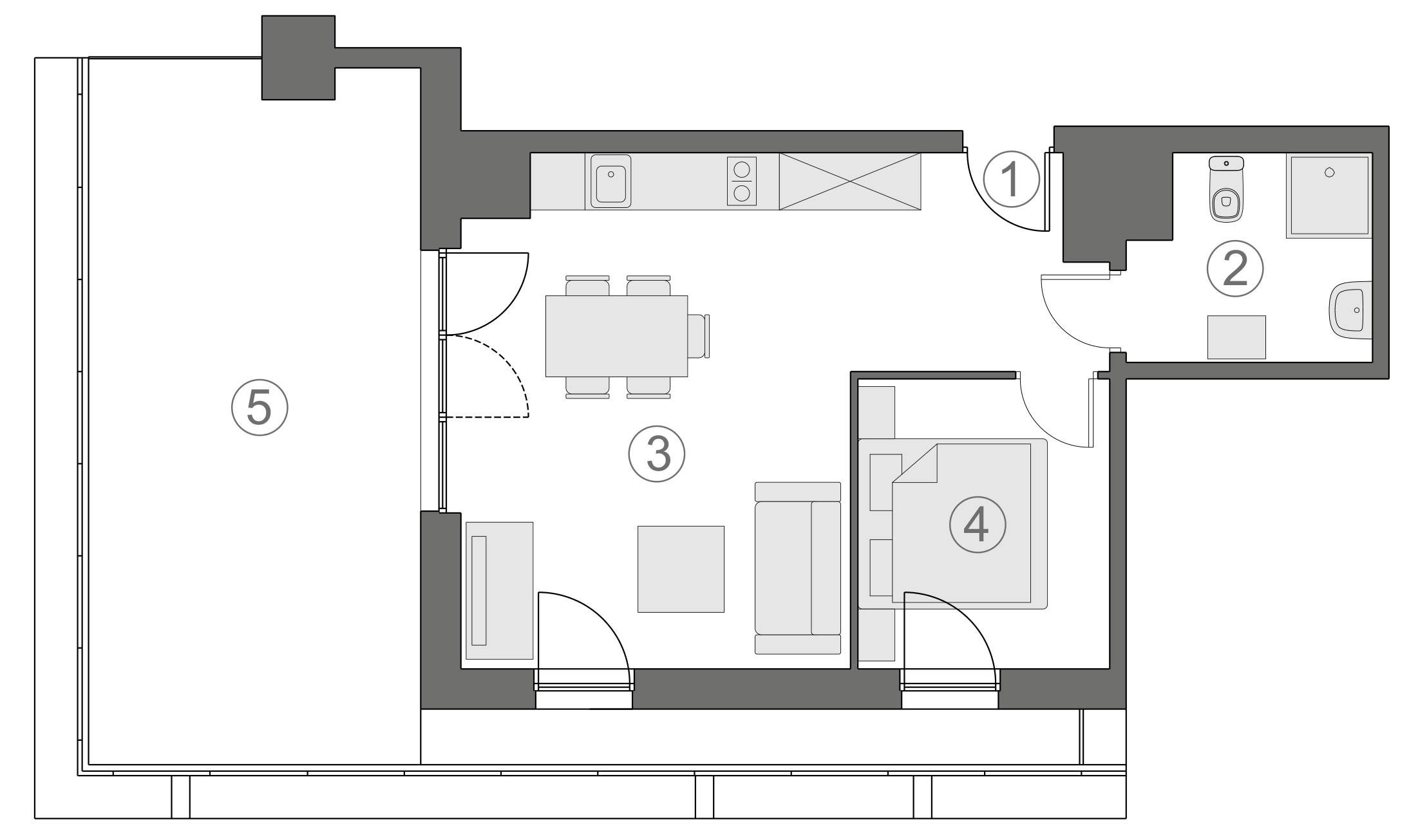 Rzut apartamentu 2-A.4.2