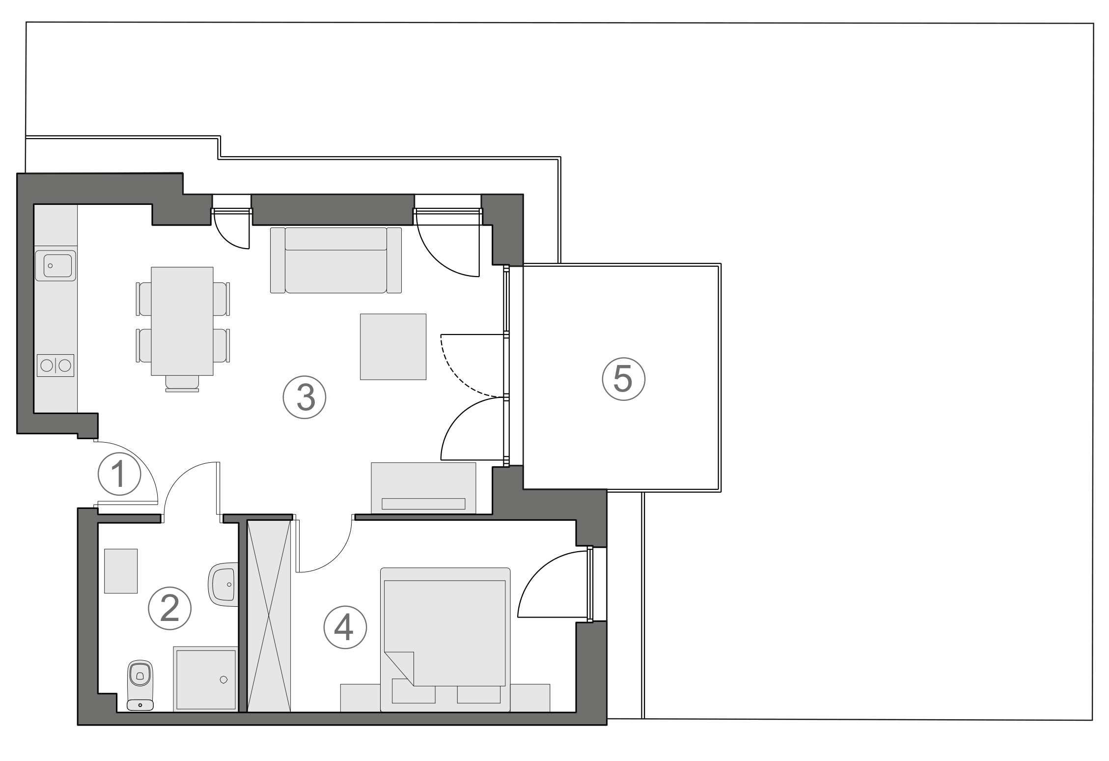 Rzut apartamentu 2-A.0.3