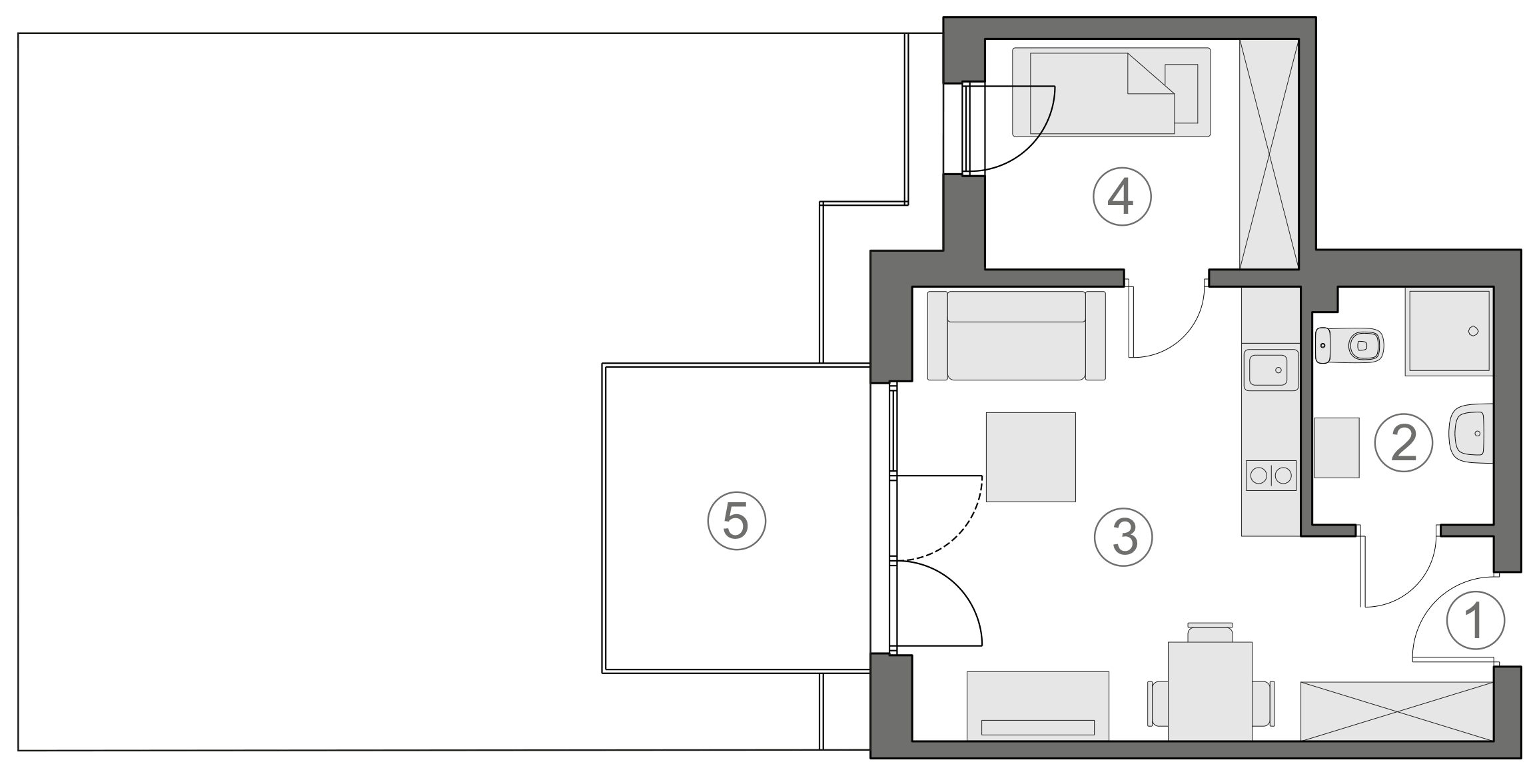 Rzut apartamentu 1-A.0.3