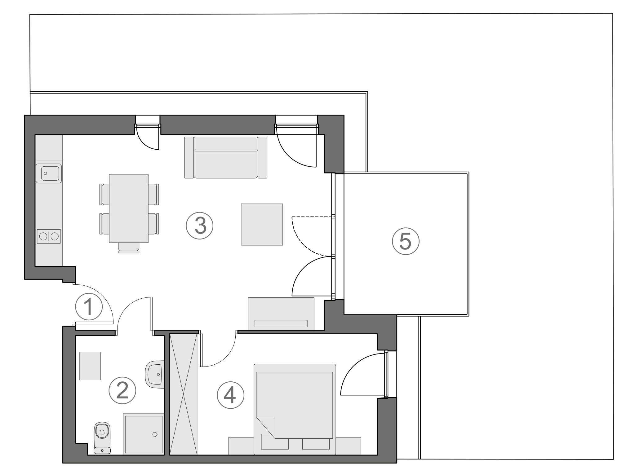 Rzut apartamentu 1-A.0.6